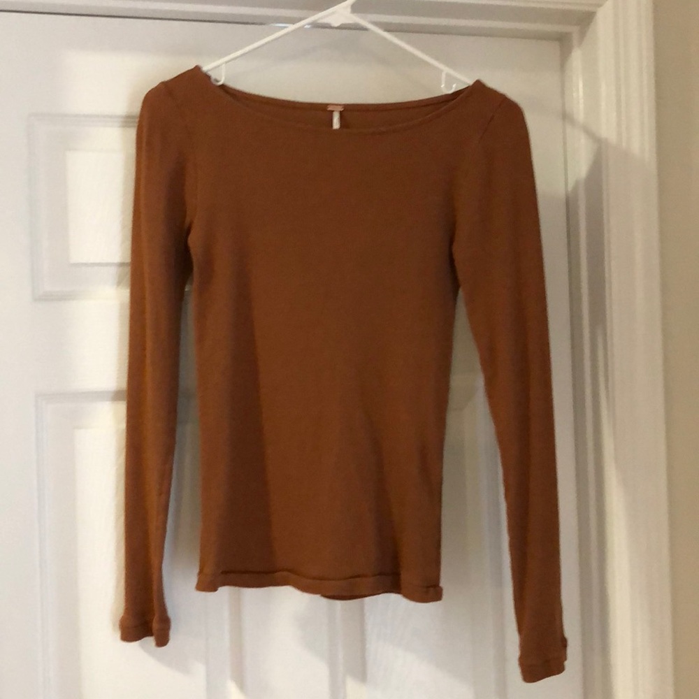 Free people long sleeve ribbed tee